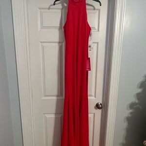 Calvin Klein Vibrant Red gown